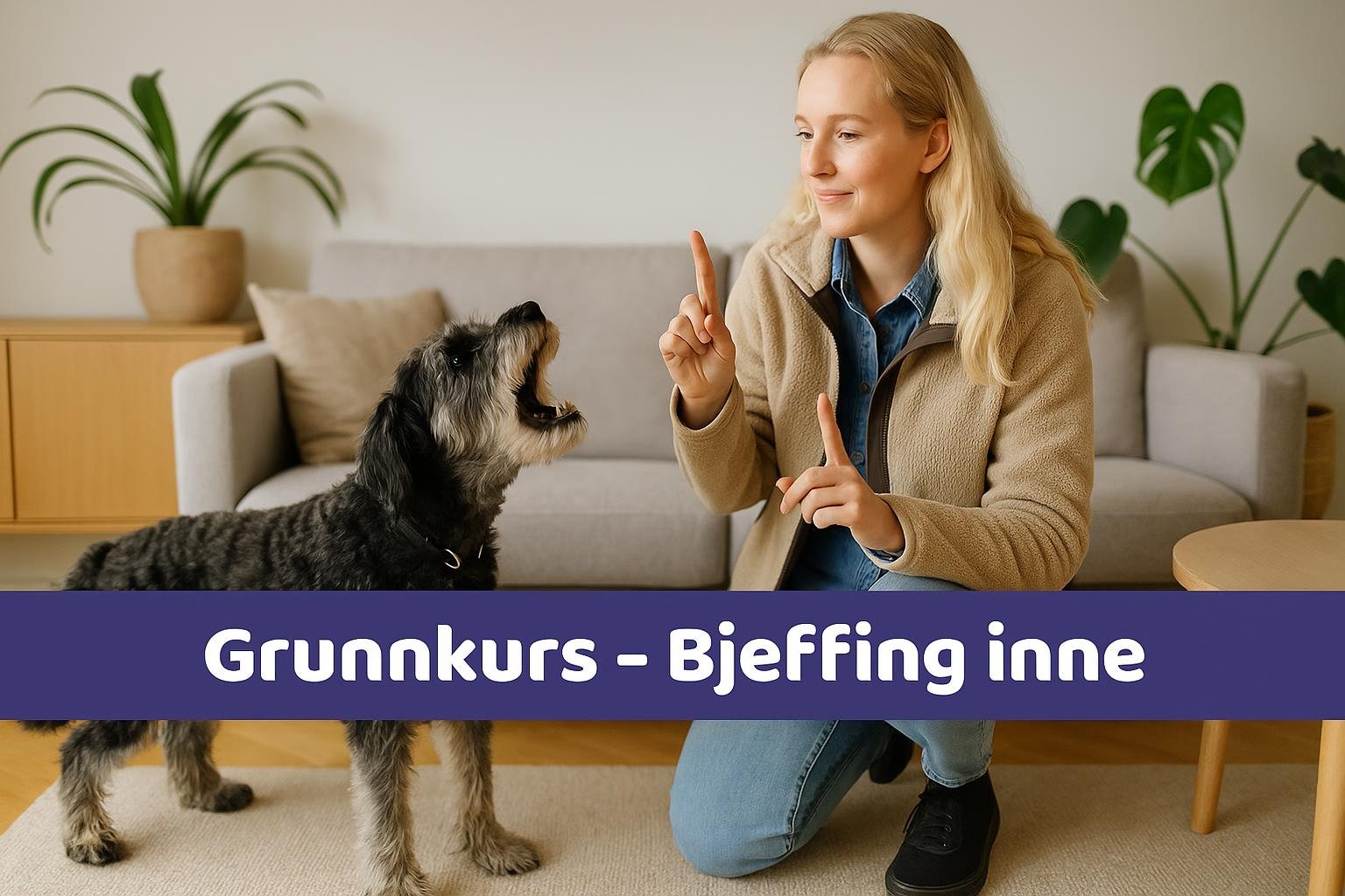 Bjeffing inne – hvordan redusere støyende atferd hos hunden din i hjemmet